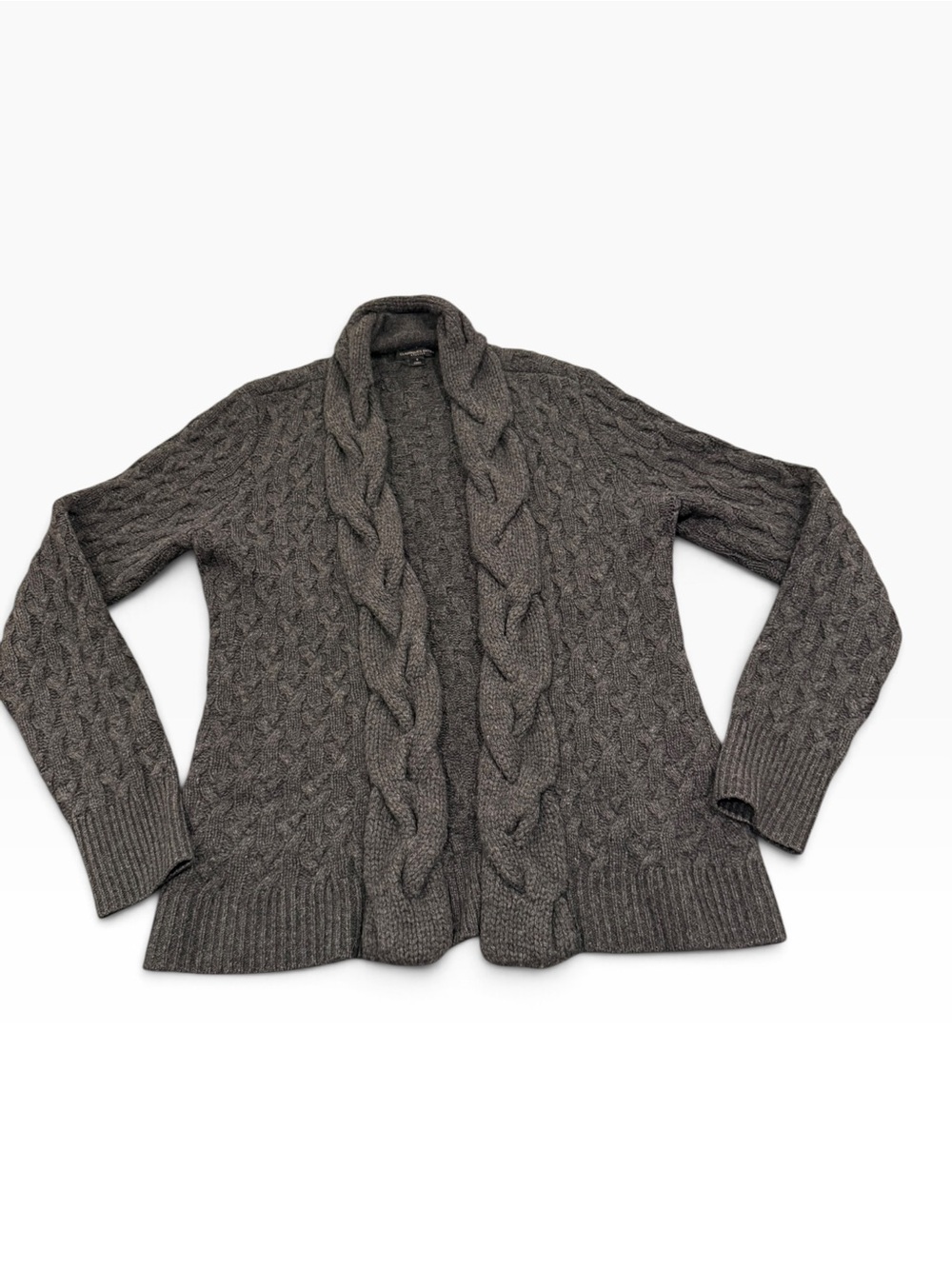 Classiques Entier Atelier 100% Cashmere Cable Knit Cardigan Gray S